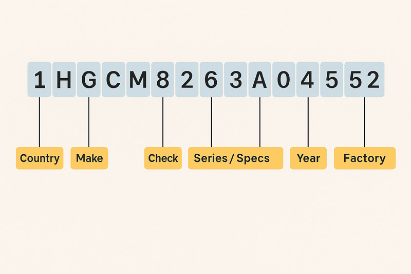 Image showing how a VIN is decoded